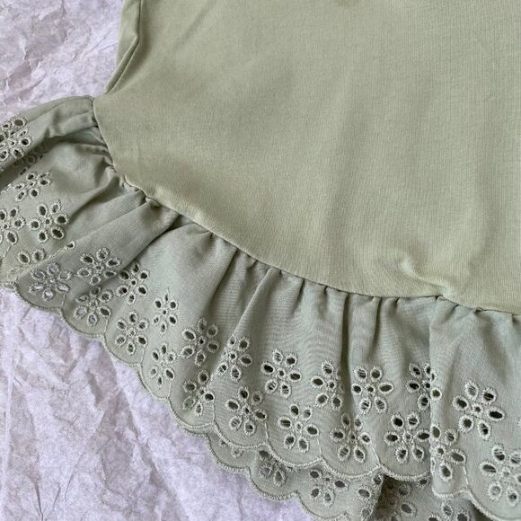 Vero Moda Nordstrom Womens Sage Green Shorts Lace Trim SZ XS NWT - Picture 6 of 11